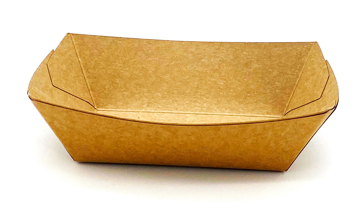 Kraft Food Trays x 1000 - Eco-Friendly, Durable & Grease-Resistant Takeout Trays | Perfect for Fast Food & Catering