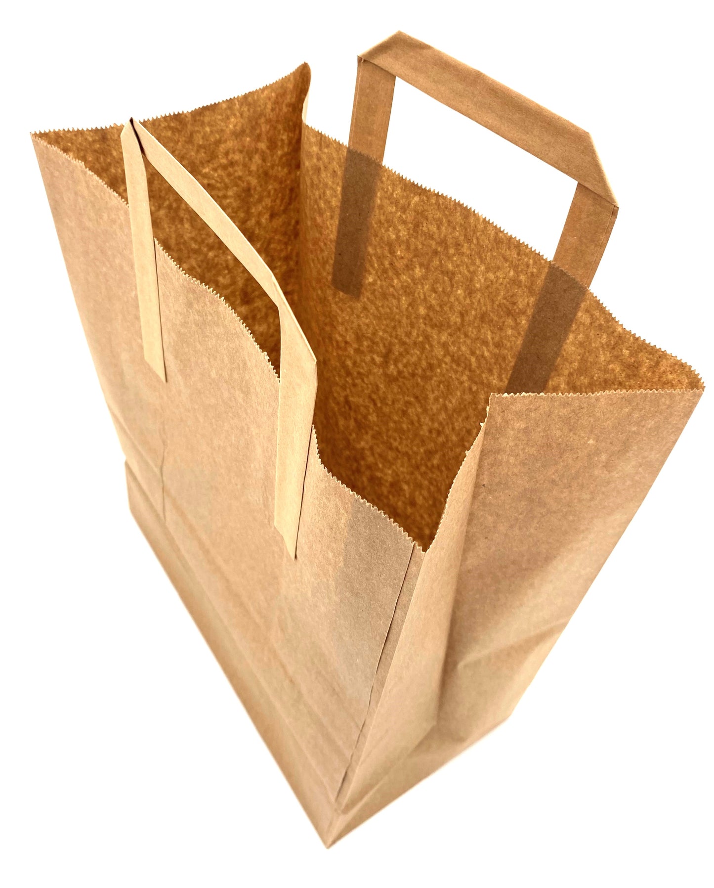 Flat Handle Kraft Paper Carrier Bags – Eco-Friendly, Durable Packaging for Retail & Takeout