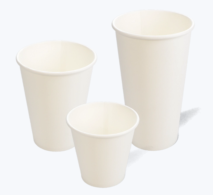 Single Wall Hot Drink Cup White