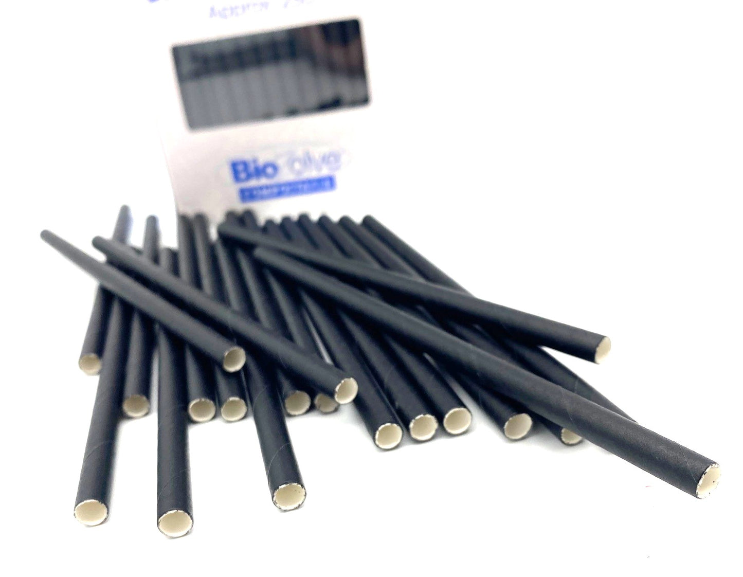 5.5-Inch Black Cocktail Paper Straws | Eco-Friendly, Biodegradable, Plastic-Free, Compostable