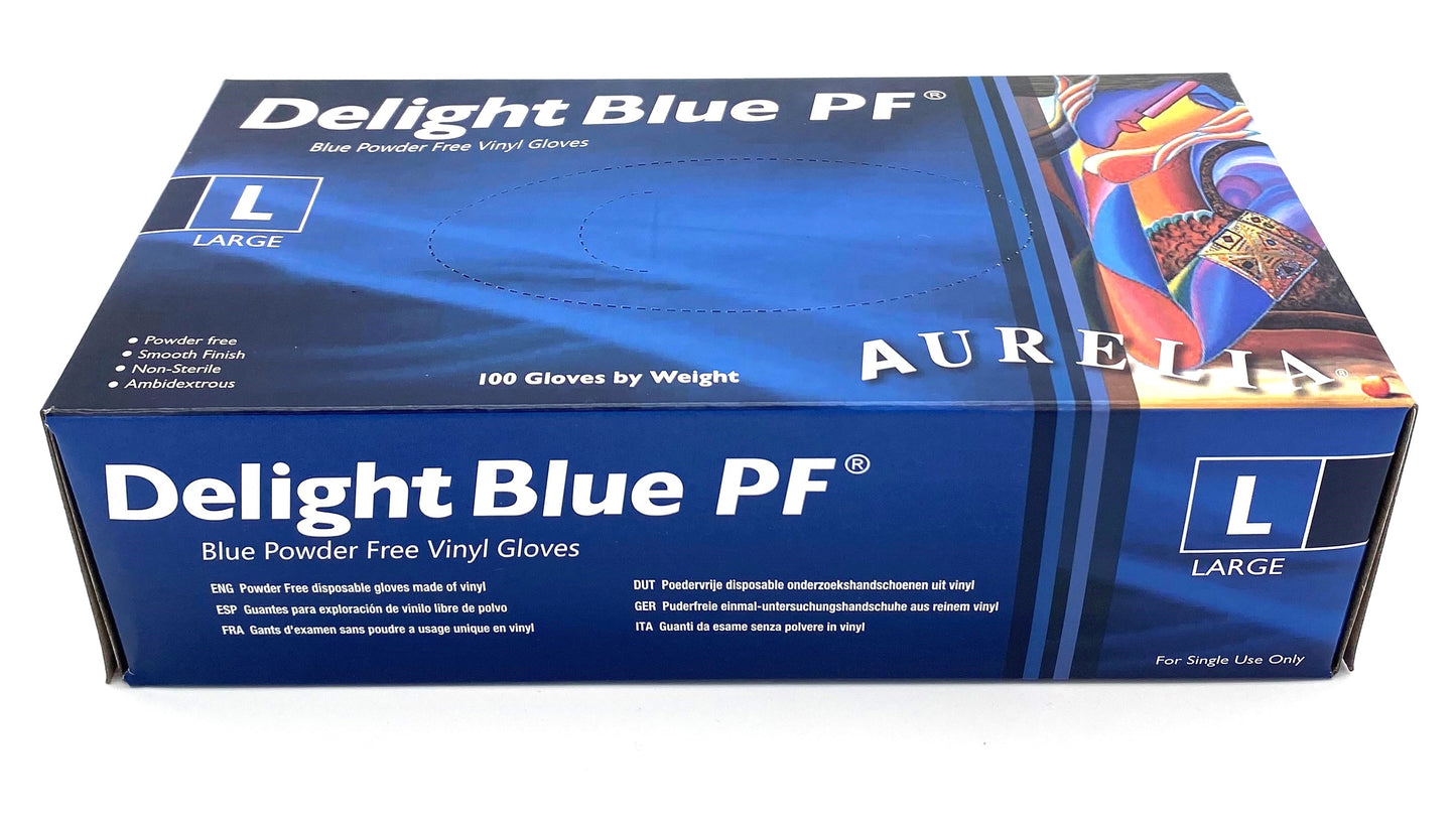 Blue Vinyl Gloves (Powder-Free) | Disposable, Durable, Non-Latex Gloves