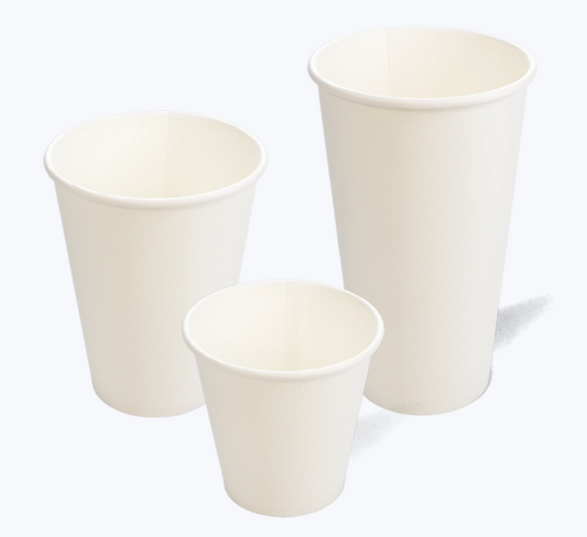 Single Wall Hot Drink Cup White
