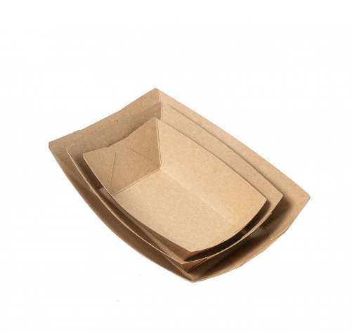 Kraft Food Trays x 1000 - Eco-Friendly, Durable & Grease-Resistant Takeout Trays | Perfect for Fast Food & Catering