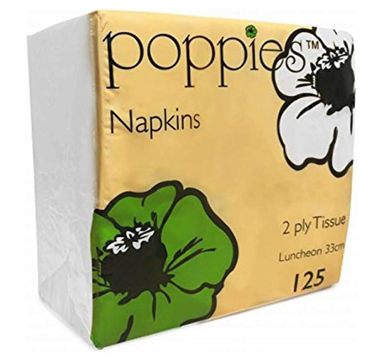 Napkins 33cm - 2 Ply - White x 2000
